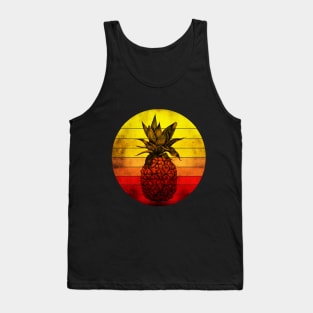 vintage pineapple Aloha Beaches Hawaii retro tshirt. Tank Top